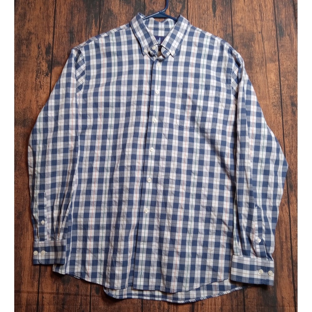 Johnnie-O Men's Long Sleeve Button Down Dress Shirt Size XL Blue Check